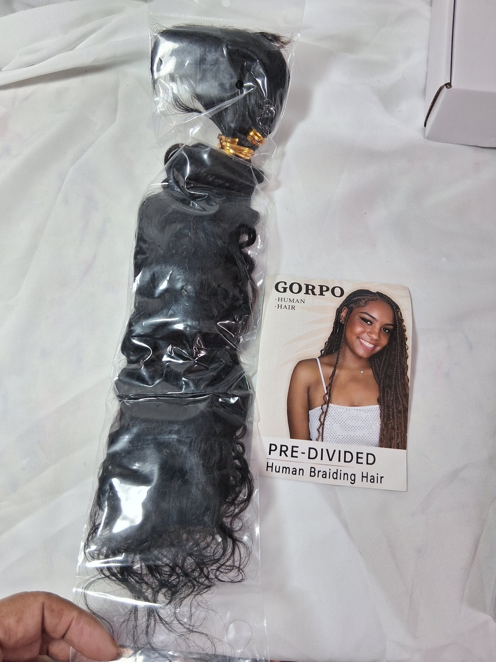 Source Unknown Pre-Divided Human Braiding Hair – Black